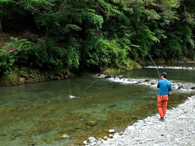 はじめてのフライフィッシング 早戸川 管理釣り場 モンベル